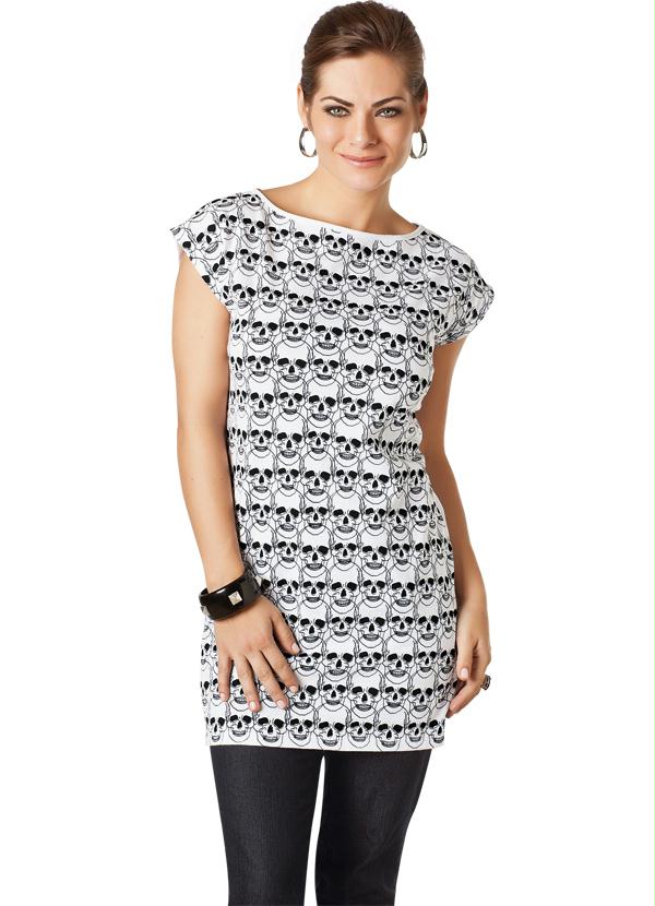 Outlet - Túnica de Caveiras Branca