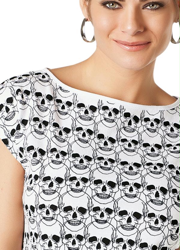 Outlet - Túnica de Caveiras Branca 3