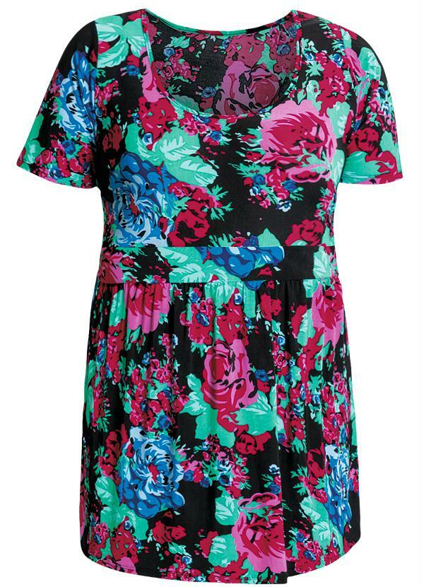 Marguerite - Túnica Estampa Flores Plus Size 5