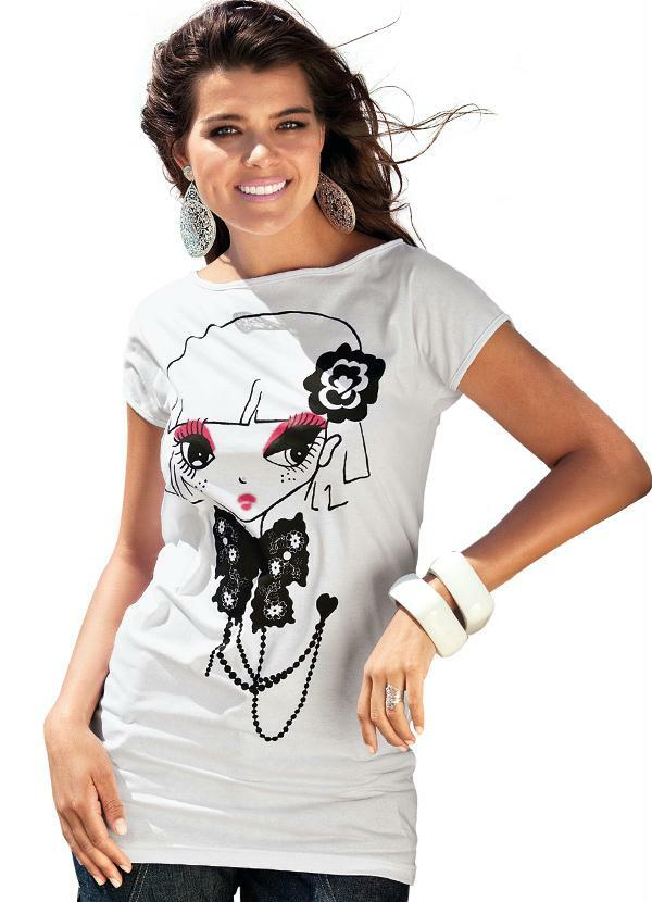 Outlet - Túnica Estampada com BonecaBranca