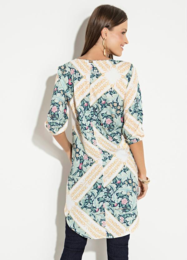 Quintess - Blusa Mullet Transpassada Quintess Lenço 2