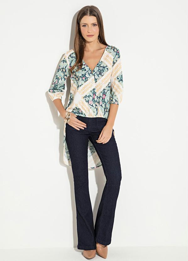 Quintess - Blusa Mullet Transpassada Quintess Lenço 3