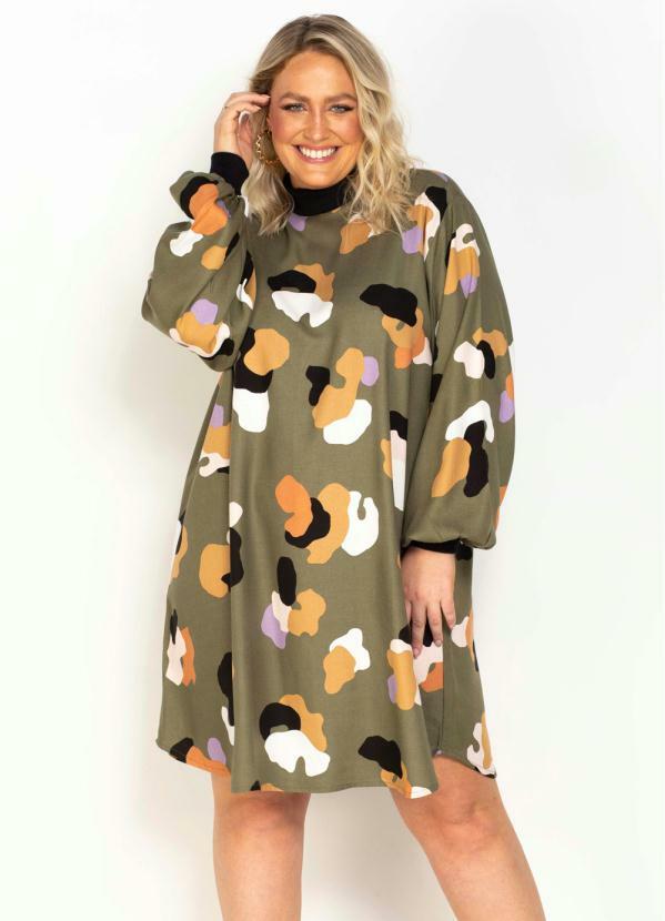 TShirt Dress de Viscose Estampado You Premium