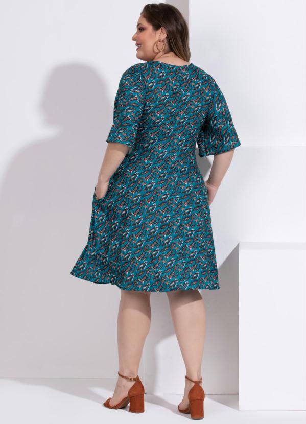 Quintess - Vestido Animal Print com Decote Transpassado 10