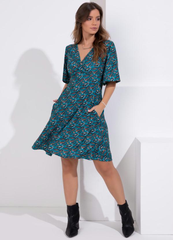 Quintess - Vestido Animal Print com Decote Transpassado 5