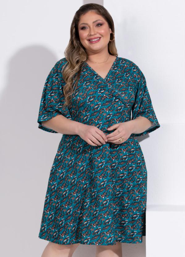 Quintess - Vestido Animal Print com Decote Transpassado 7