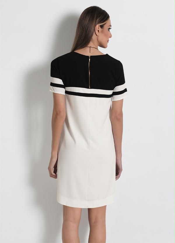 Multimarcas - Vestido Bicolor Mink Preto e Branco 2