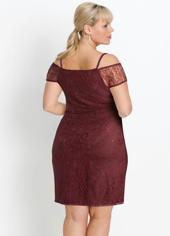 bonprix - Vestido Bordô de Renda 8