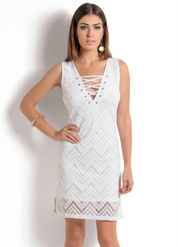 Multimarcas - Vestido Branco em Renda