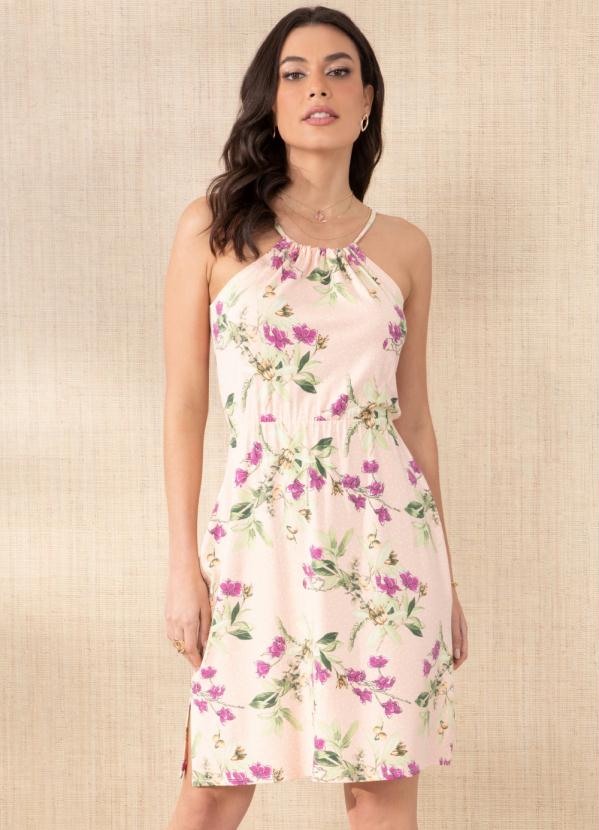 Outlet - Vestido Buquê de Flores de Alcinha
