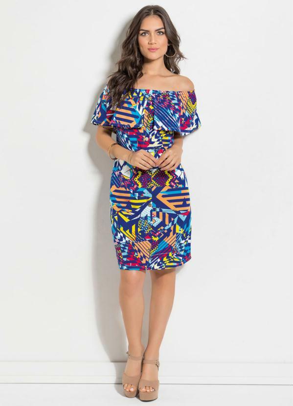 vestido ciganinha com botões