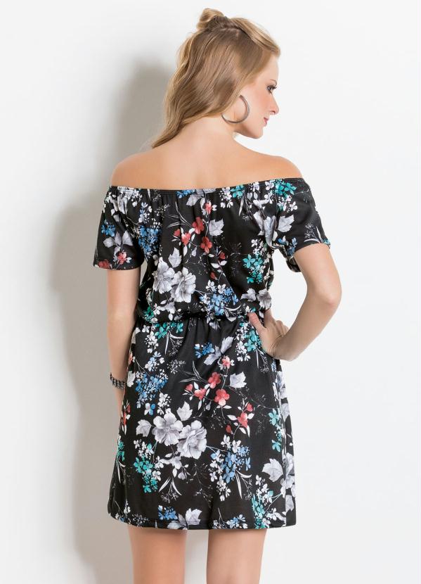 Outlet - Vestido Ciganinha Floral com Elástico na Cintura 3