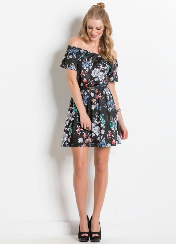 Outlet - Vestido Ciganinha Floral com Elástico na Cintura 5