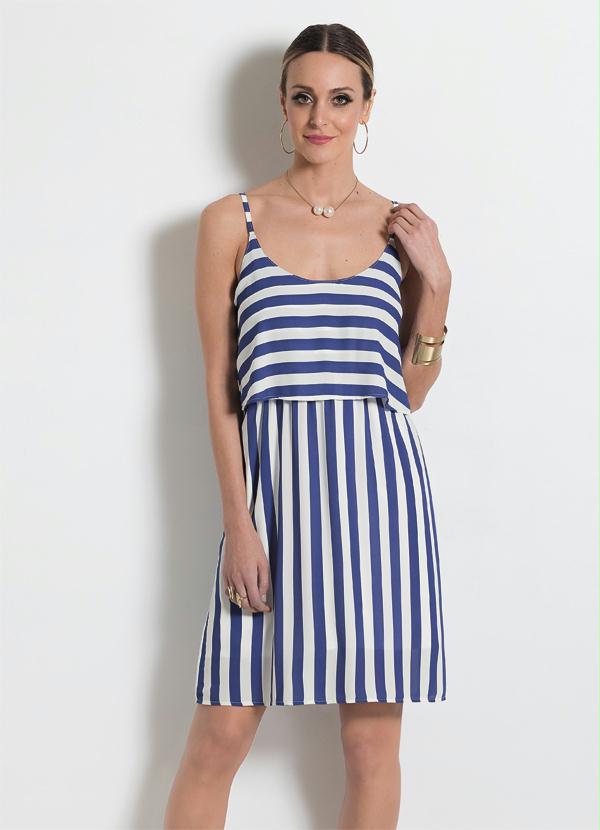 Multimarcas - Vestido com Babado Listrado