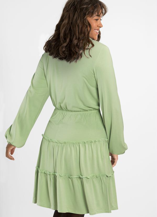 bonprix - Vestido com Babado Verde 2