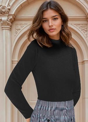 bonprix - Vestido Crepe Preto e Xadrez - BONPRIX