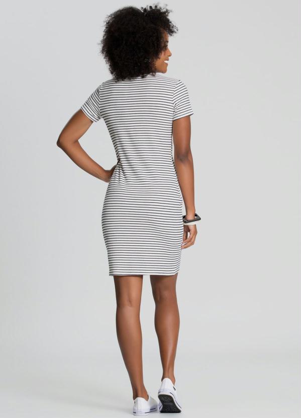 Lunender - Vestido Curto Canelado Azul 4