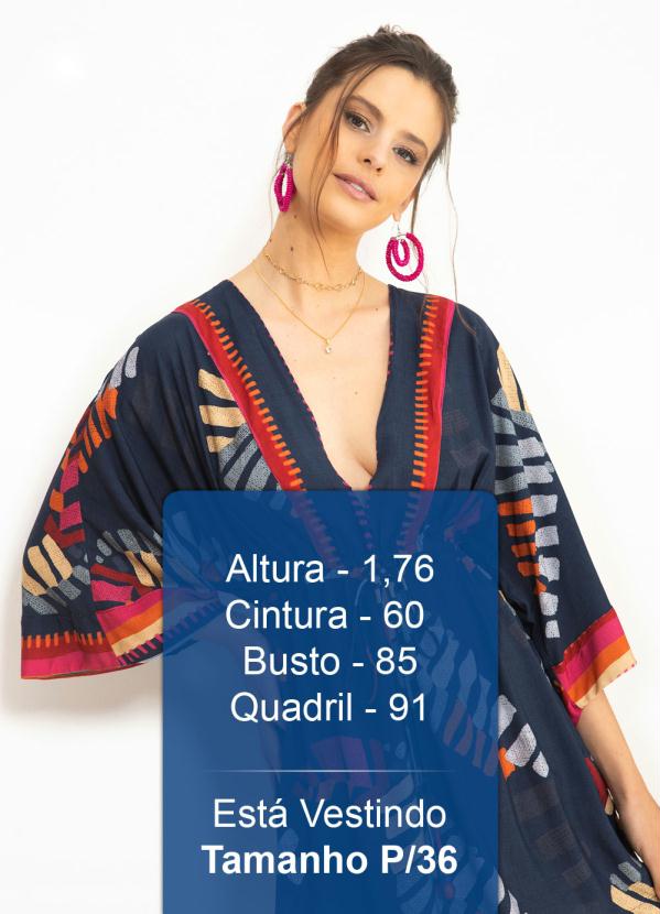 Farm - Vestido Curto de Viscose Tucano de Listra Azul 5