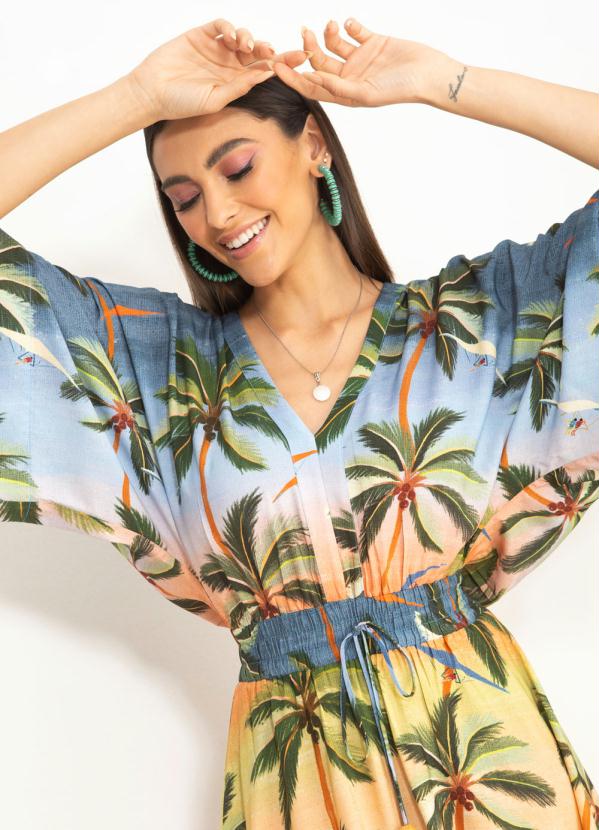 Farm - Vestido Curto de Viscose Voo Livre Estampado 1