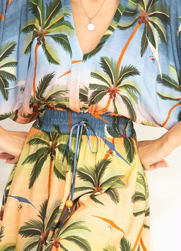 Farm - Vestido Curto de Viscose Voo Livre Estampado 6