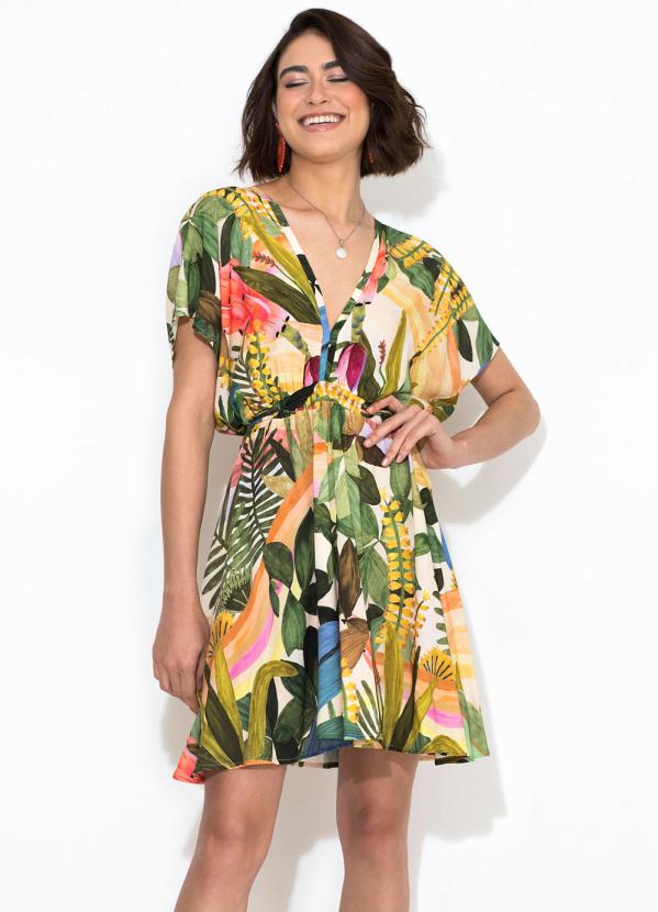 Farm - Vestido Curto Floresta Legal Verde