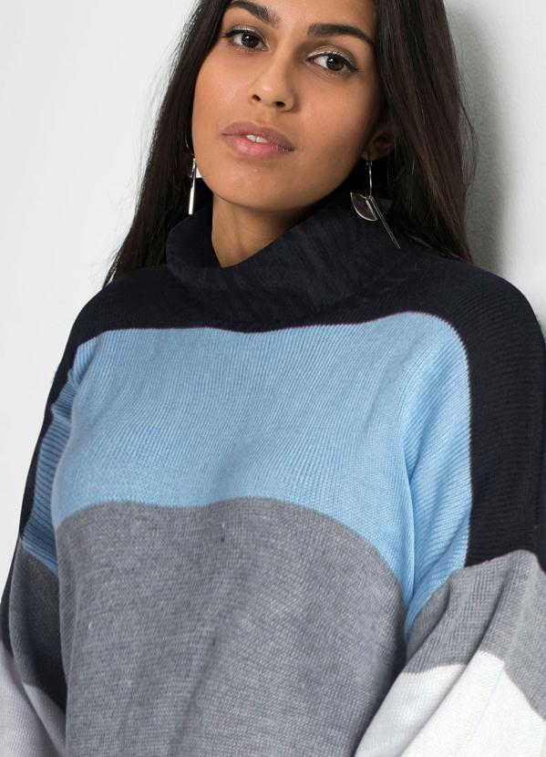 bonprix - Vestido de Tricô Azul/Preta/Mescla/Branca 5