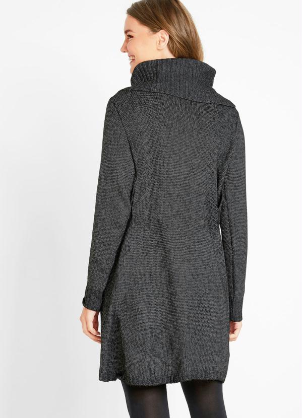 bonprix - Vestido de Tricô com Gola Chumbo 4