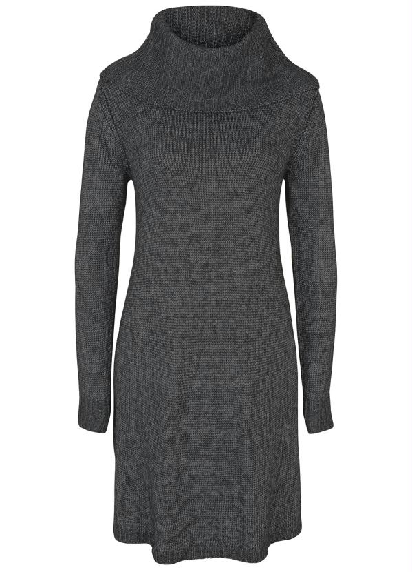 bonprix - Vestido de Tricô com Gola Chumbo 7