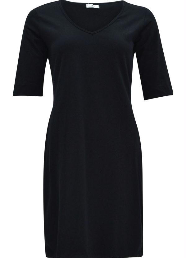 bonprix - Vestido Decote V Preto 6