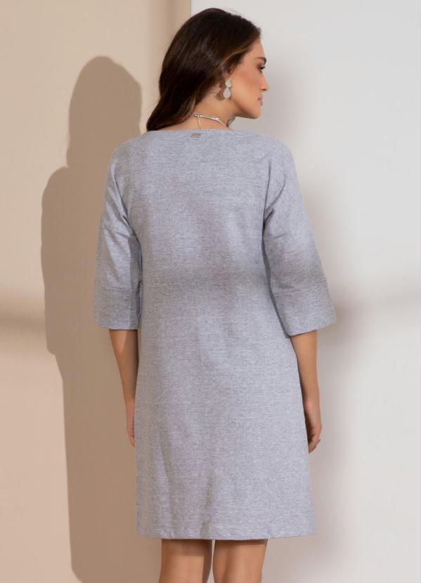 Quintess - Vestido em Moletom Mescla com Bolsos 2
