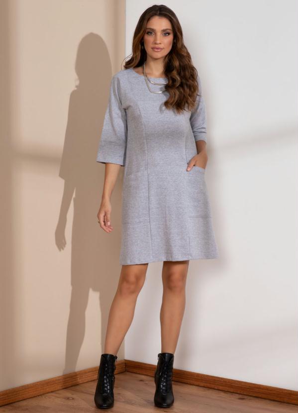 Quintess - Vestido em Moletom Mescla com Bolsos 3