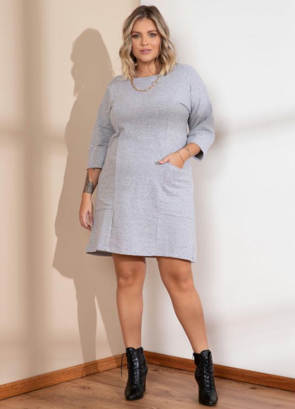 Quintess - Vestido em Moletom Mescla com Bolsos 8