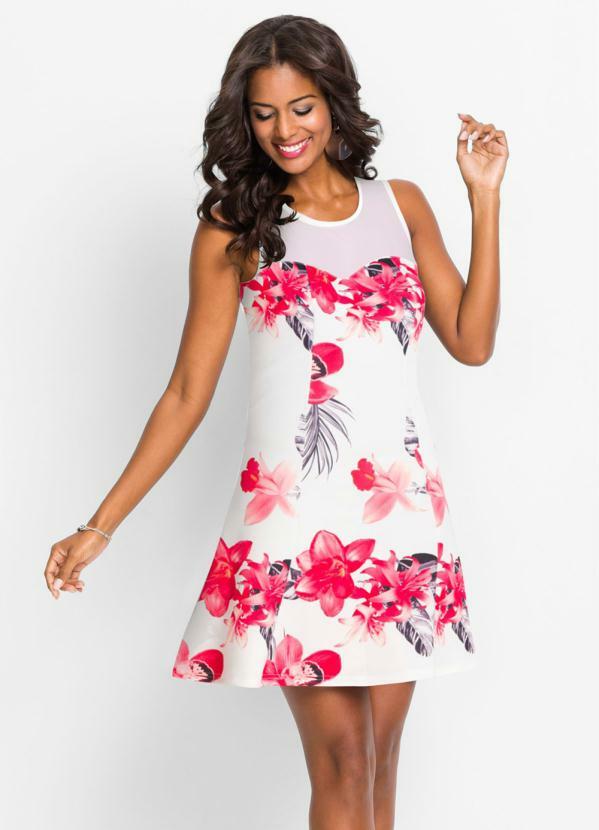 Vestido Estampado Off White Vestido Estampado Off White