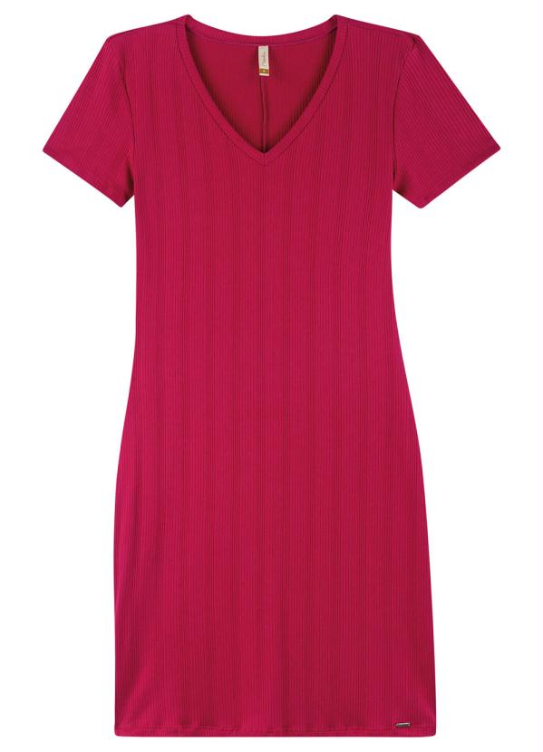 Marialícia - Vestido Feminino Básico Marialícia Rosa 4