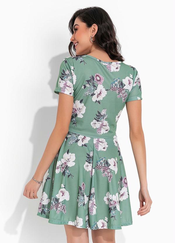 Outlet - Vestido Floral Godê e Manga Curta 2