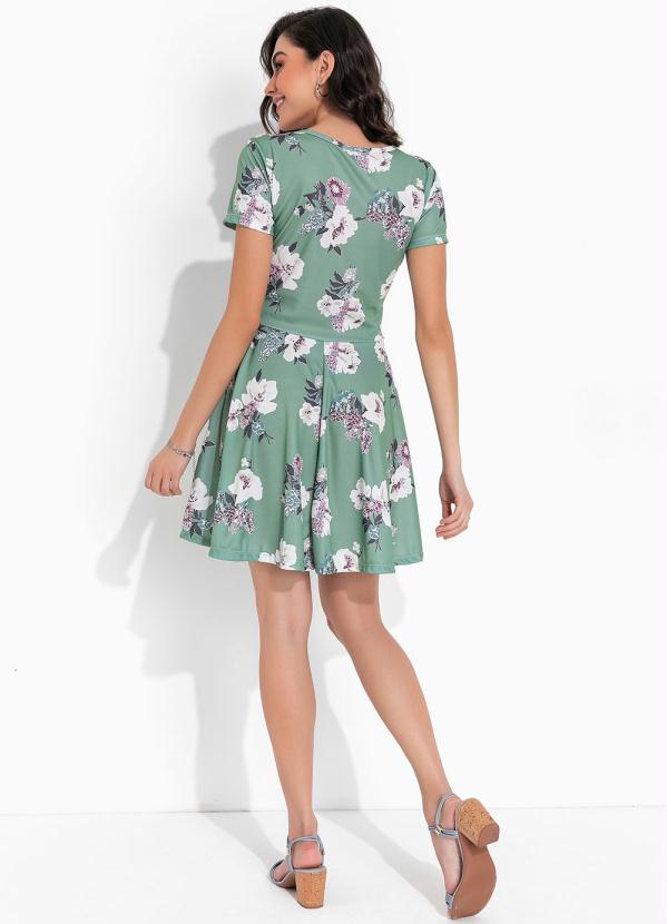 Outlet - Vestido Floral Godê e Manga Curta 4