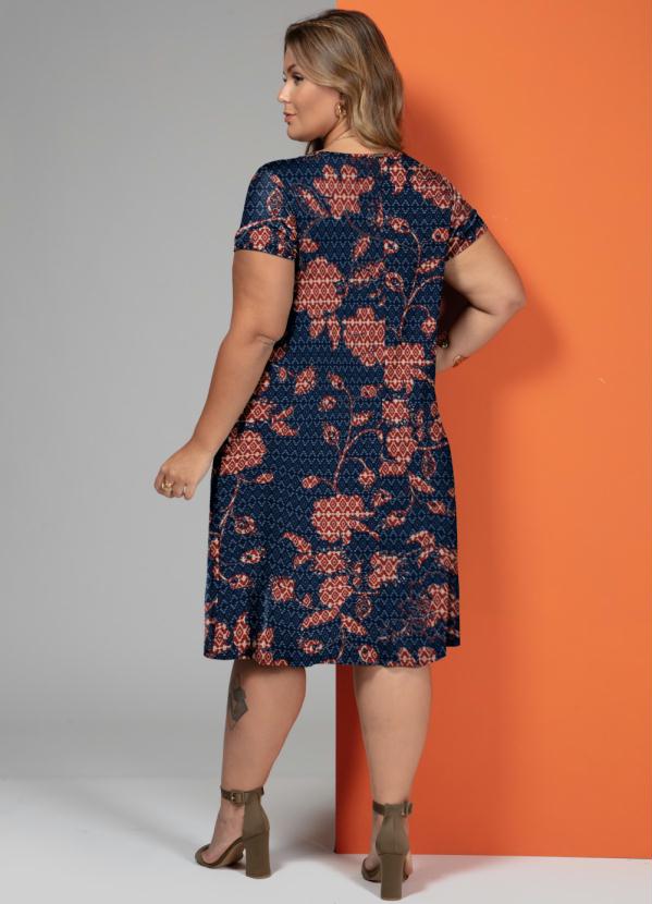 Vestido Midi Plus Size Floral