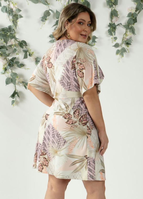 Quintess - Vestido Floral Suave com Amarração Frontal 7