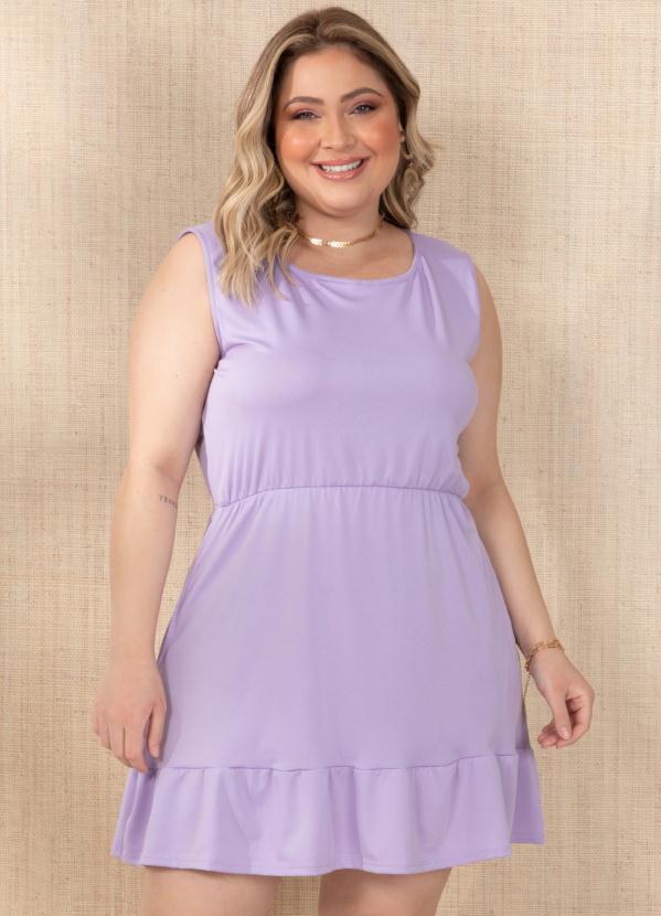 Queima Estoque - Vestido Lilás com Bolsos Funcionais 5