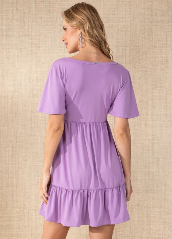 Quintess - Vestido Lilás com Franzidos 9