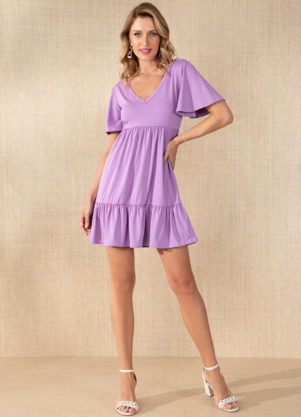 Quintess - Vestido Lilás com Franzidos 8