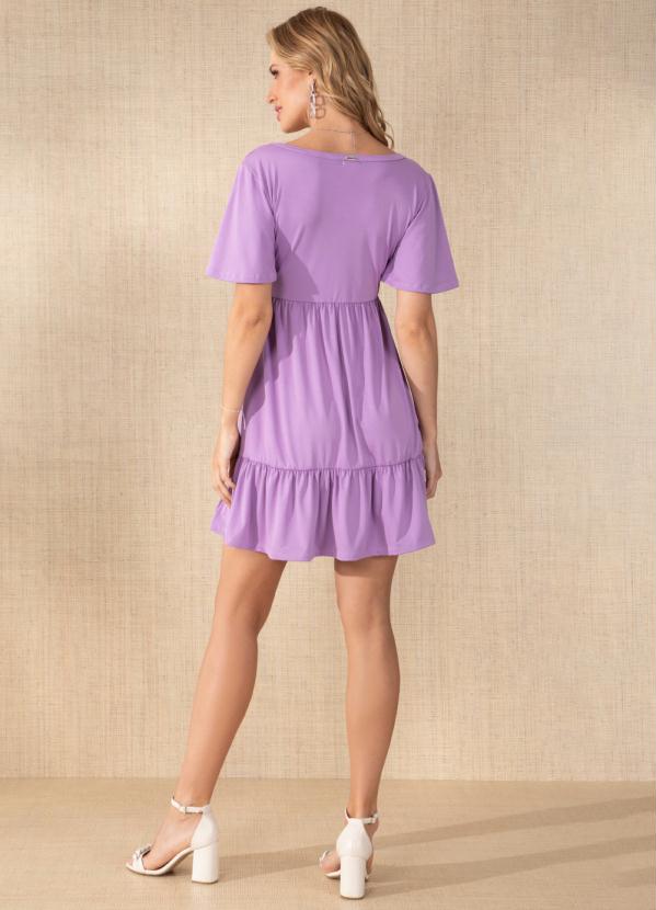 Quintess - Vestido Lilás com Franzidos 7