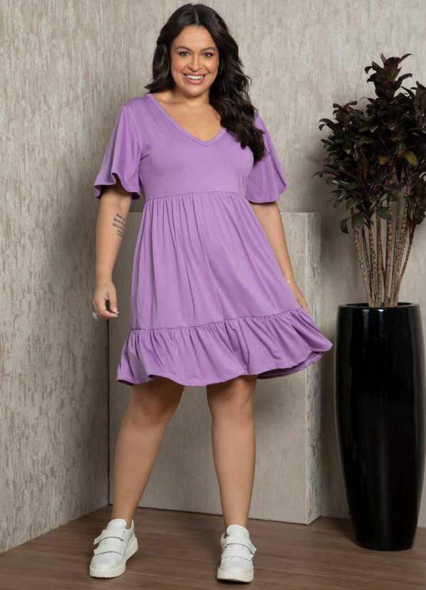 Quintess - Vestido Lilás com Franzidos 3