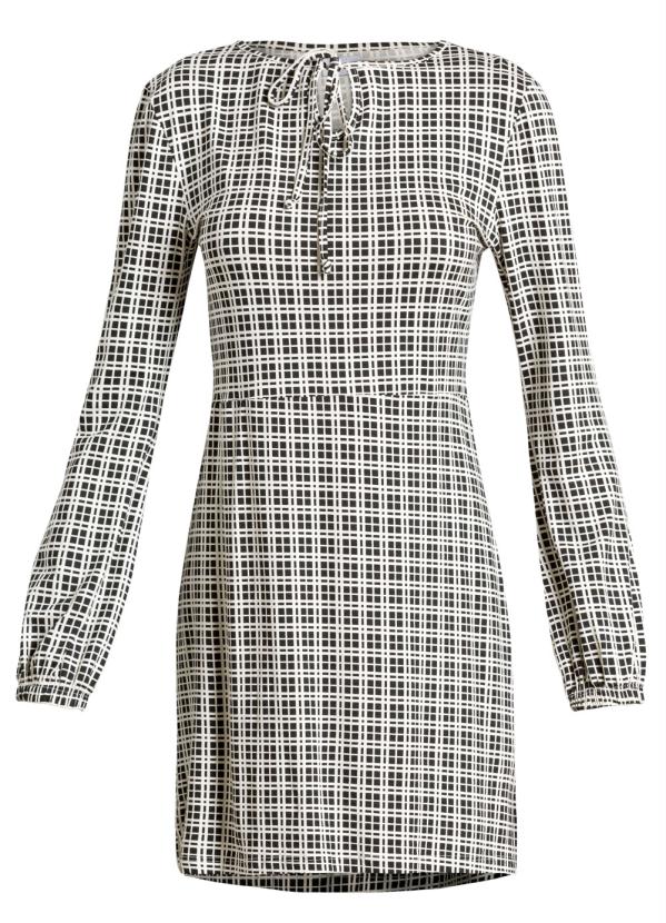 Quintess - Vestido Mullet Xadrez Quintess com Amarração 5