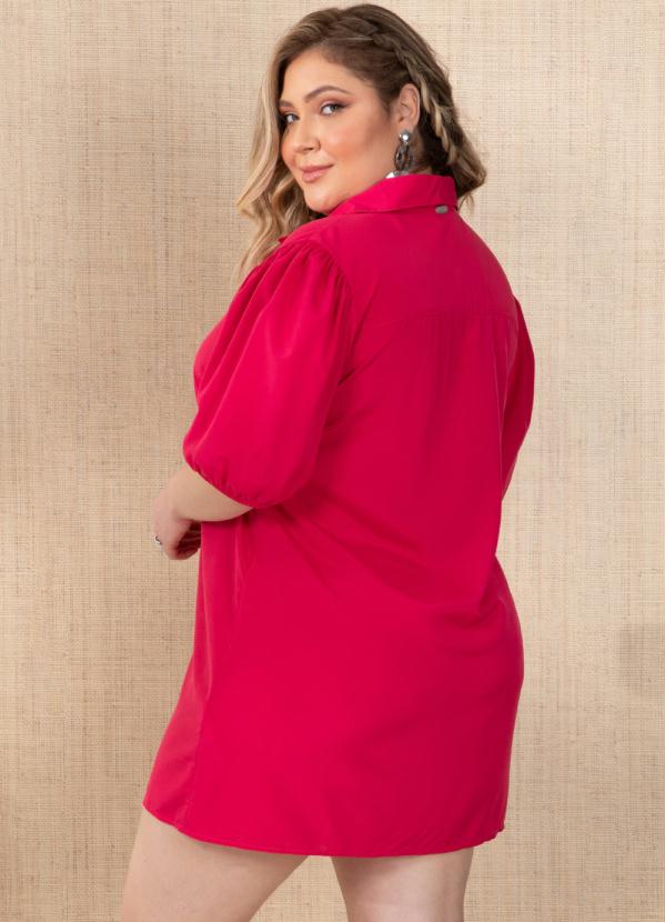 Queima Estoque - Vestido Pink com Botões e Faixa 4