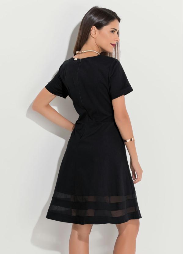 Quintess - Vestido Preto com Transparência 4