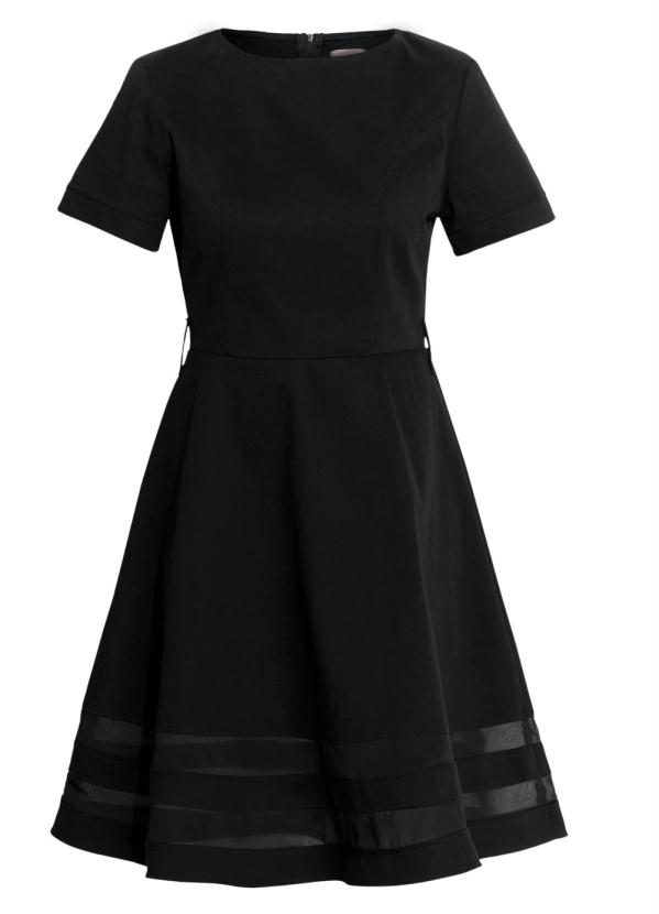 Quintess - Vestido Preto com Transparência 9