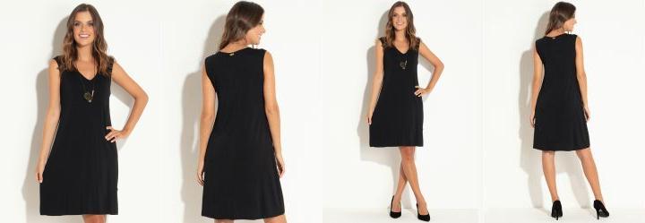 Vestido Preto sem Mangas