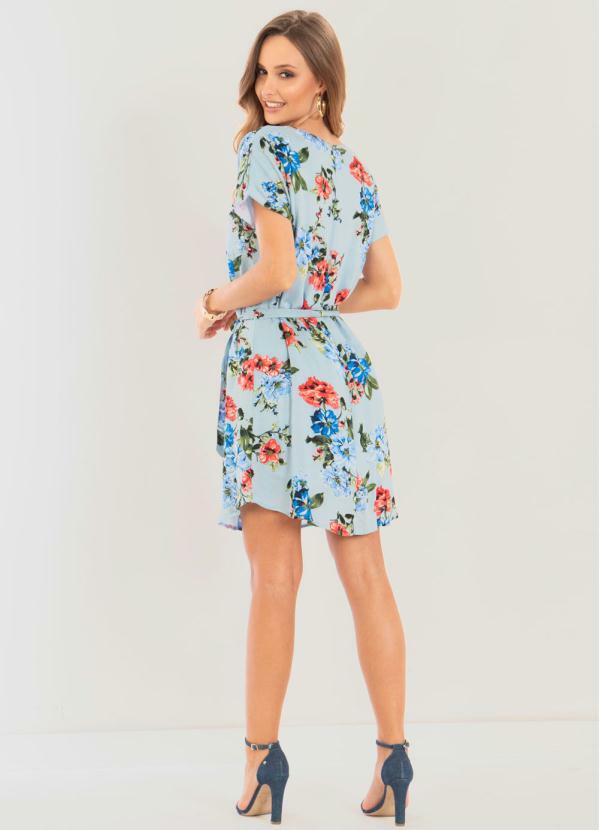 Quintess - Vestido Quintess Floral Azul Soltinho 4