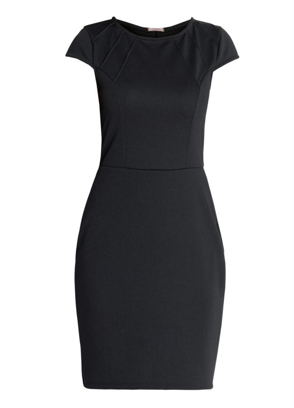 Quintess - Vestido Quintess Preto com Detalhes Frontais 5